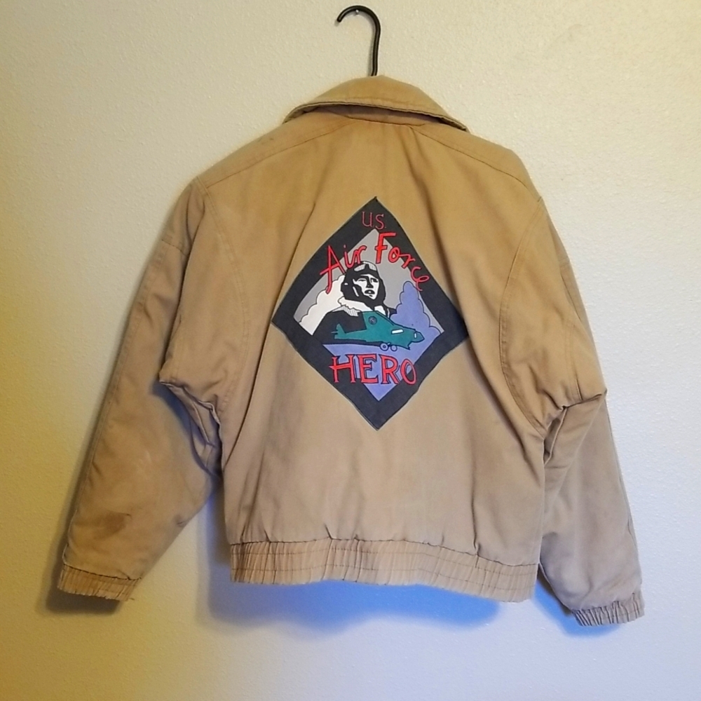 Sears Tiger Bay Bomber Jacket U.S. Air Force Hero Novelty Patch Vintage 80s